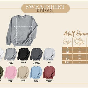sweatshirt unisex adult crew neck long sleeve
