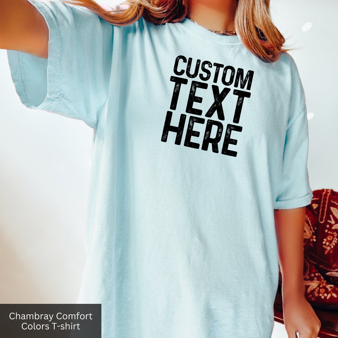Custom Text Shirt, Personalized Text Tshirt, Customized Text Tee