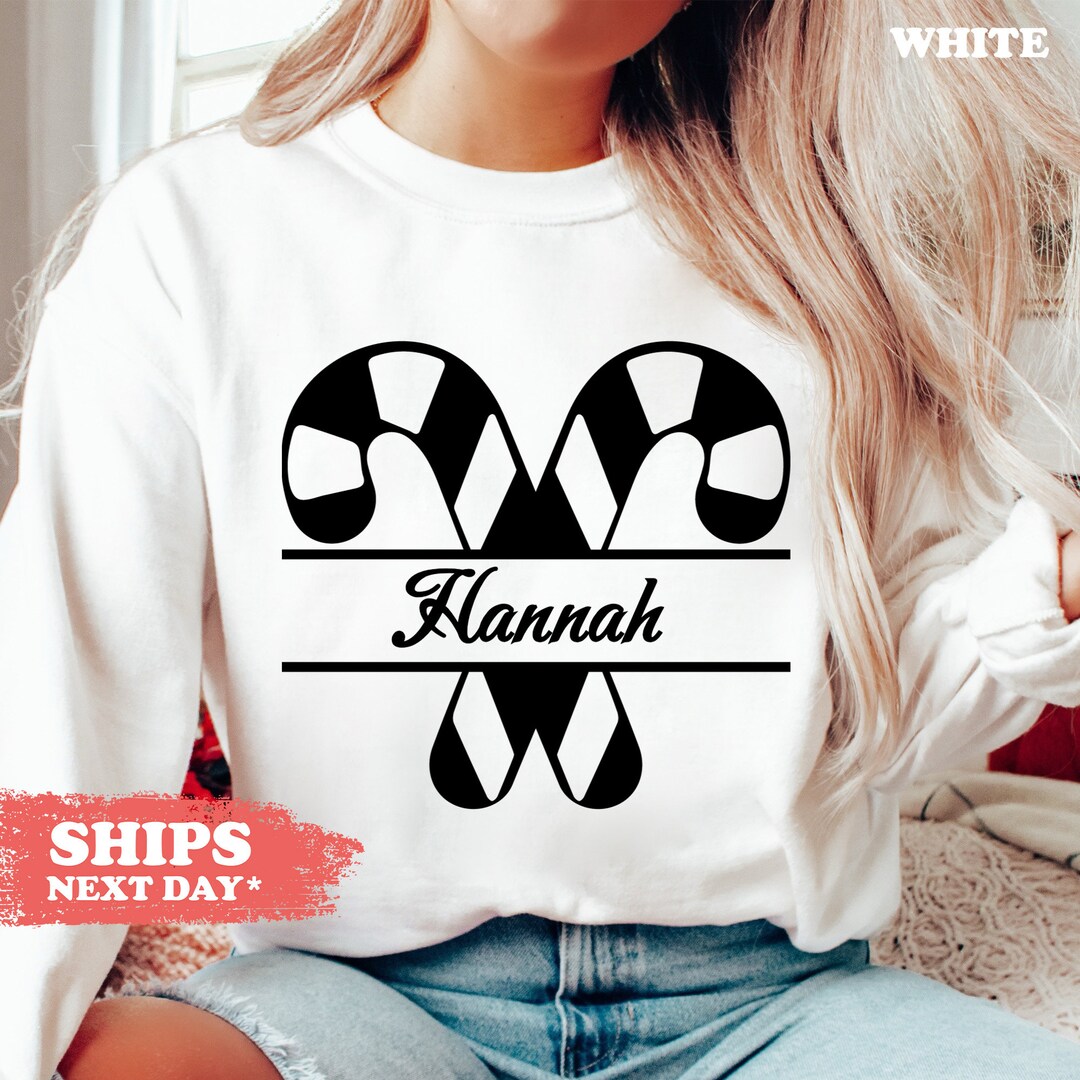 Custom Candy Cane Sweatshirt, Christmas Family Hoodie, Matching Christmas Sweatshirt, Christmas