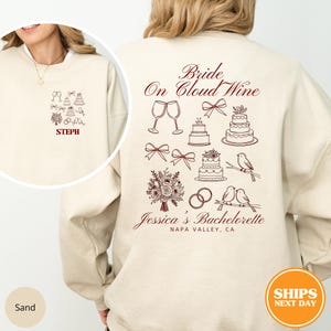 Wine Bachelorette Party Sweatshirt, Custom Bachelorette Party Hoodie, Bride Sweatshirt, Bridal Party Gifts, Bachelorette Gifts, Bridesmaid