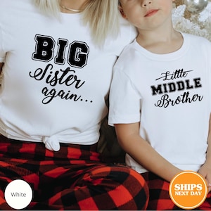 Custom Brother Shirt, Custom Sister Shirt, Matching Brother Sister Shirt, Sibling Reveal Gifts, Middle Brother Sister Tshirt, Comfort Colors