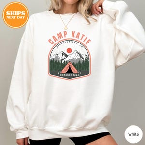 Vintage Camp Sweatshirt, Camping Bachelorette Sweatshirt, Bridal Party Gifts, Hiking Sweatshirt, Retro Lake Sweatshirt, Bride Sweatshirt