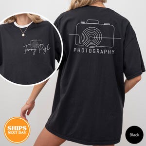 Custom Photography Shirt, Camera Shirt, Photographer Shirt, Photographer Gift, Camera Logo, Photographer Birthday Gift, Comfort Colors