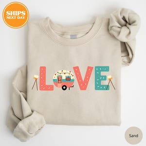 Love Sweatshirt, Camping Sweatshirt, Travel Trailer Hoodie, Joyful Camping Sweatshirt, Camping Gift For Her, Cute Camping Sweatshirt, Nature