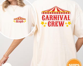 Camiseta de cumpleaños para el personal del carnaval, camiseta de cumpleaños, camiseta de atracción, equipo de cumpleaños, familia de cumpleaños a juego, regalo de cumpleaños, colores cómodos