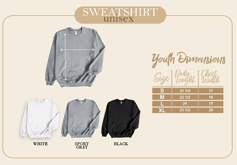 a sweater with measurements and measurements for it
