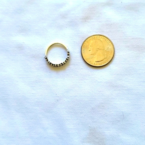 Vintage Silver Tiny Tiaras Crowns Ring Size 5 Wom… - image 2