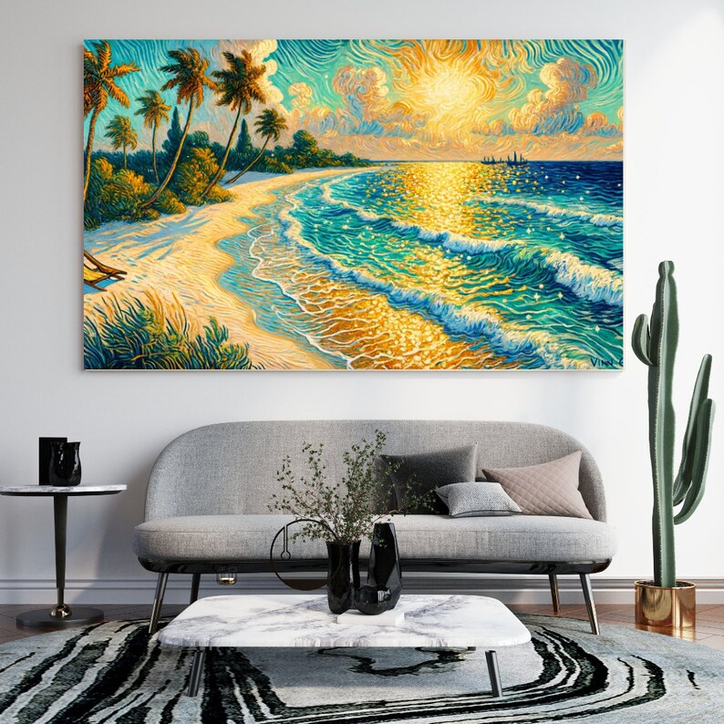 Tropical Sunset Beach Print Sunset Beach Wall Art Printable Tropical ...