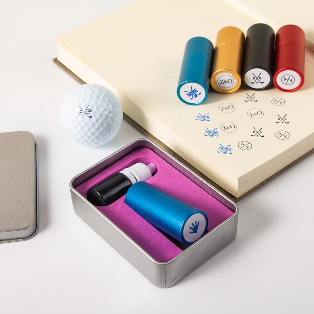 Monogram Golf Ball Stamp Personalized Golf Ball Stamp Custom Golf Balls
