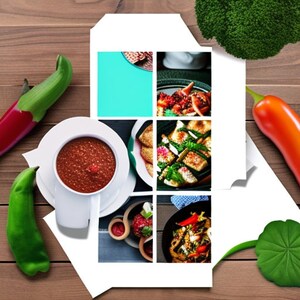 Template design for food menu