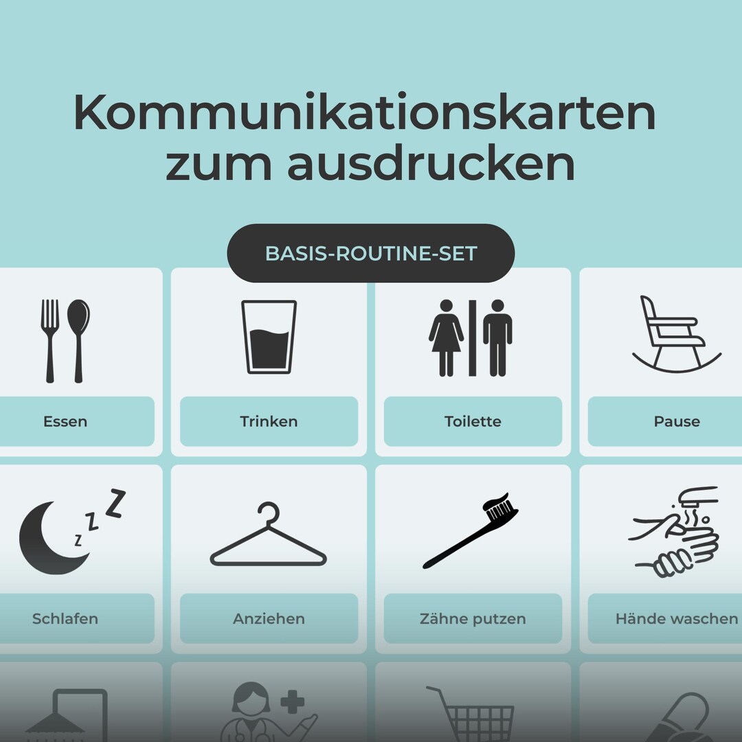 Predictable Communication Routine Basic Routine Set – 12 Communication Cards PDF Download A4 Landscape ...