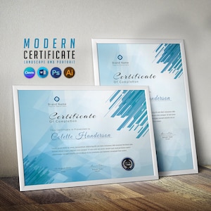 Certificate of Completion Template Canva, Certificate of Completion Editable, Certificate of Achievement, Award Certificate Template Canva