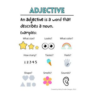 Adjective Anchor Chart