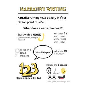 Narrative Writing Anchor Chart