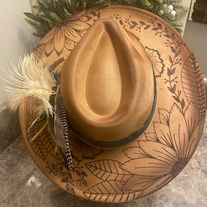 Torched Southern Sunflower Burnt Hat