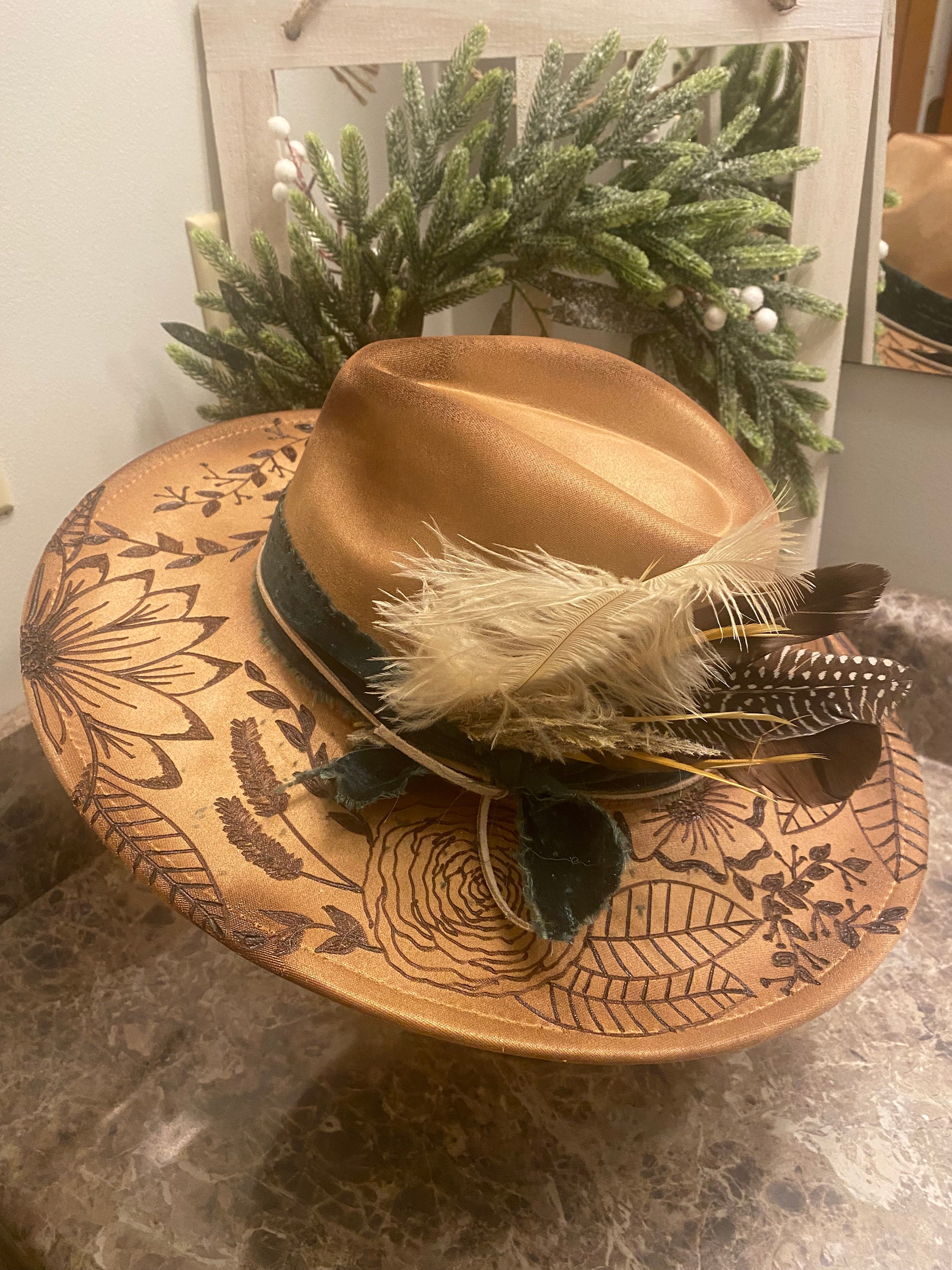 Torched Southern Sunflower Burnt Hat - Etsy display picture 2