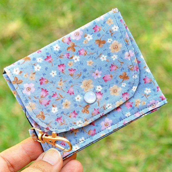 Floral Fabric Card Purses, Fabric Keychain Wallets, Key Fob Purses, Coin Wallets, Coin Purses, Handmade Purses for Girls, Birthday Gifts