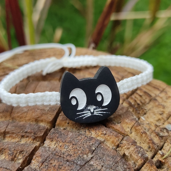 Cute Cat Face Bracelets, Matching Cat Mum Bracelet, Kid's Birday Party Gifts, Partnerarmband, Friendship Bracelet for 2, Armband Katze