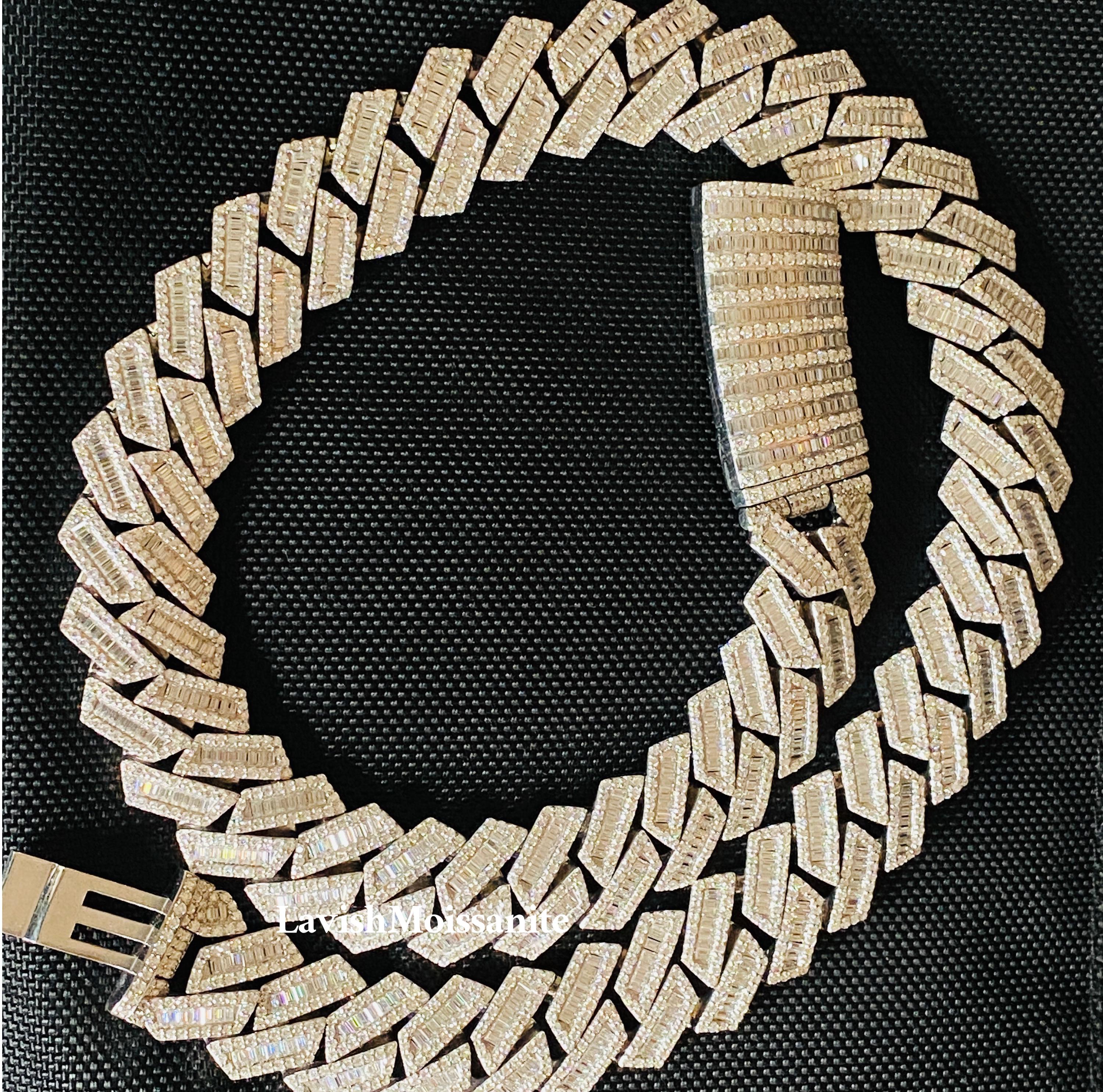 15mm Mens Catena A Maglia Cubana Due Pietre Ghiacciate Collana Con Naso Di Maiale Spesso Per Le Donne Bling CZ Gioielli Hip Hop Trasporto Di Goccia - Foto 2