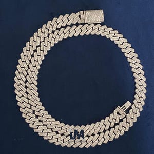 925 Srebrny Kubański Naszyjnik Dla Mężczyzn Niestandardowy Okrągły Szlif Moissanite Diament Iced Out Hip Hop Kubański Łańcuch Link Dla Mężczyzn Diamentowy Naszyjnik