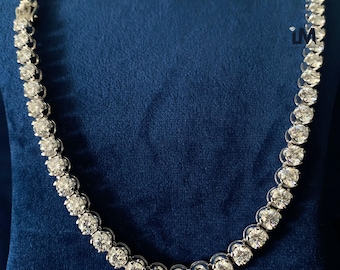 テニスチェーン VVS 14K ホワイトゴールド 3mm 4mm 16 18 20 22インチ