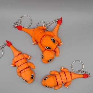 3D printed Pokemon flexi fidget keychain