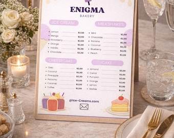 Professional Restaurant Menu Template – Print & Customize