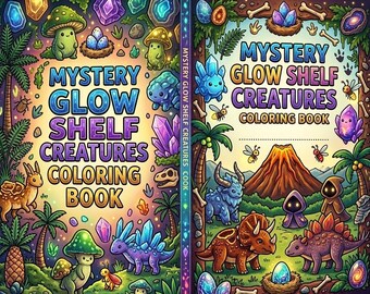 Mystery Glow Shelf Creatures Coloring Book