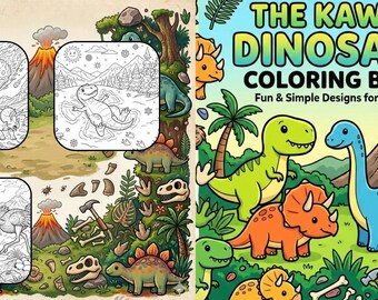 The Kawaii Dinosaur Coloring Book: Pdf