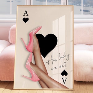 Impression tendance As de coeur affiche de la chance