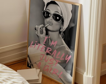 Girly Zitat Wand Kunst Printable - Rosa Typografie Fashion Print