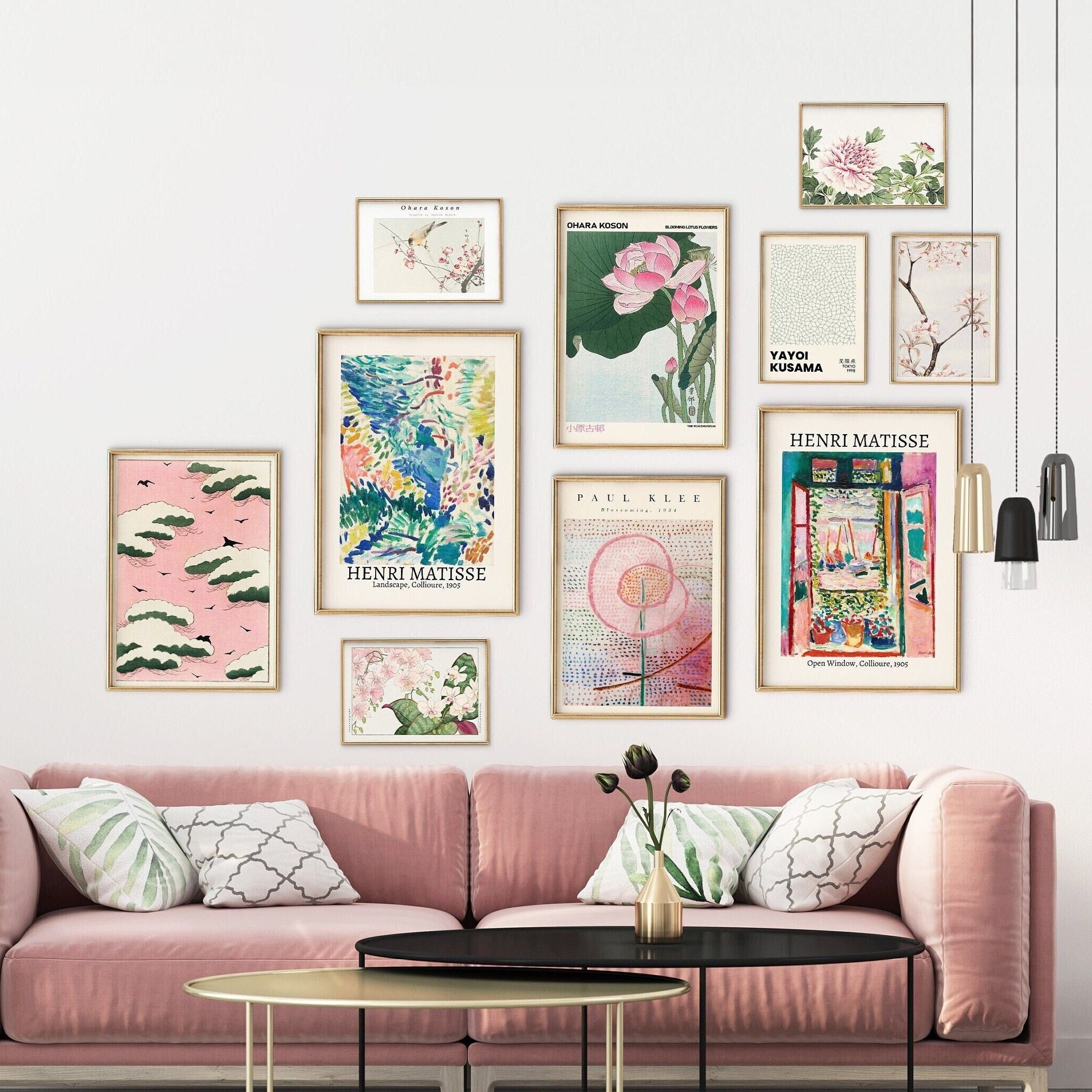 Abstract Horizontal Midcentury Modern Wall Art, Japanese
