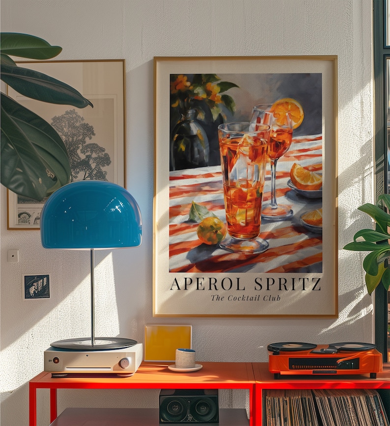 Bunte Cocktail-Wandkunst - 6 Leinwanddrucke Mit Weinglas-Motiven - Bar-Deko Für Wohnzimmer & Küche