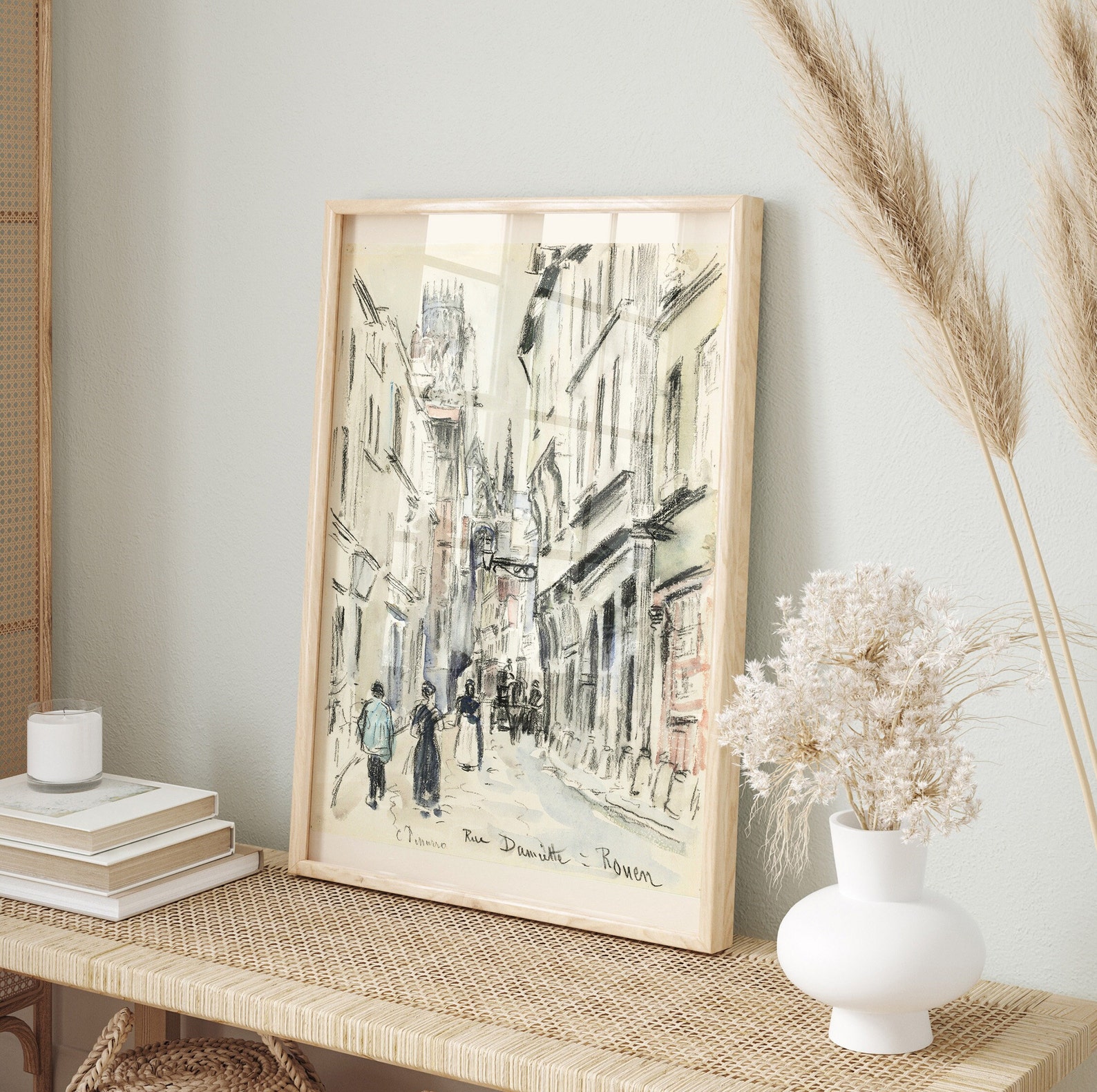 Green Gallery Wall Set of 9, Vintage Gallery Wall Art, Eclectic