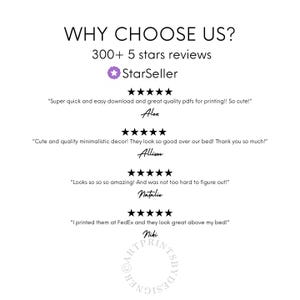 May include: A screenshot of a website with a testimonial section. The text reads "WHY CHOOSE US? 300+ 5 stars reviews" and features a star seller badge. The section includes four customer reviews with five-star ratings and quotes from customers.