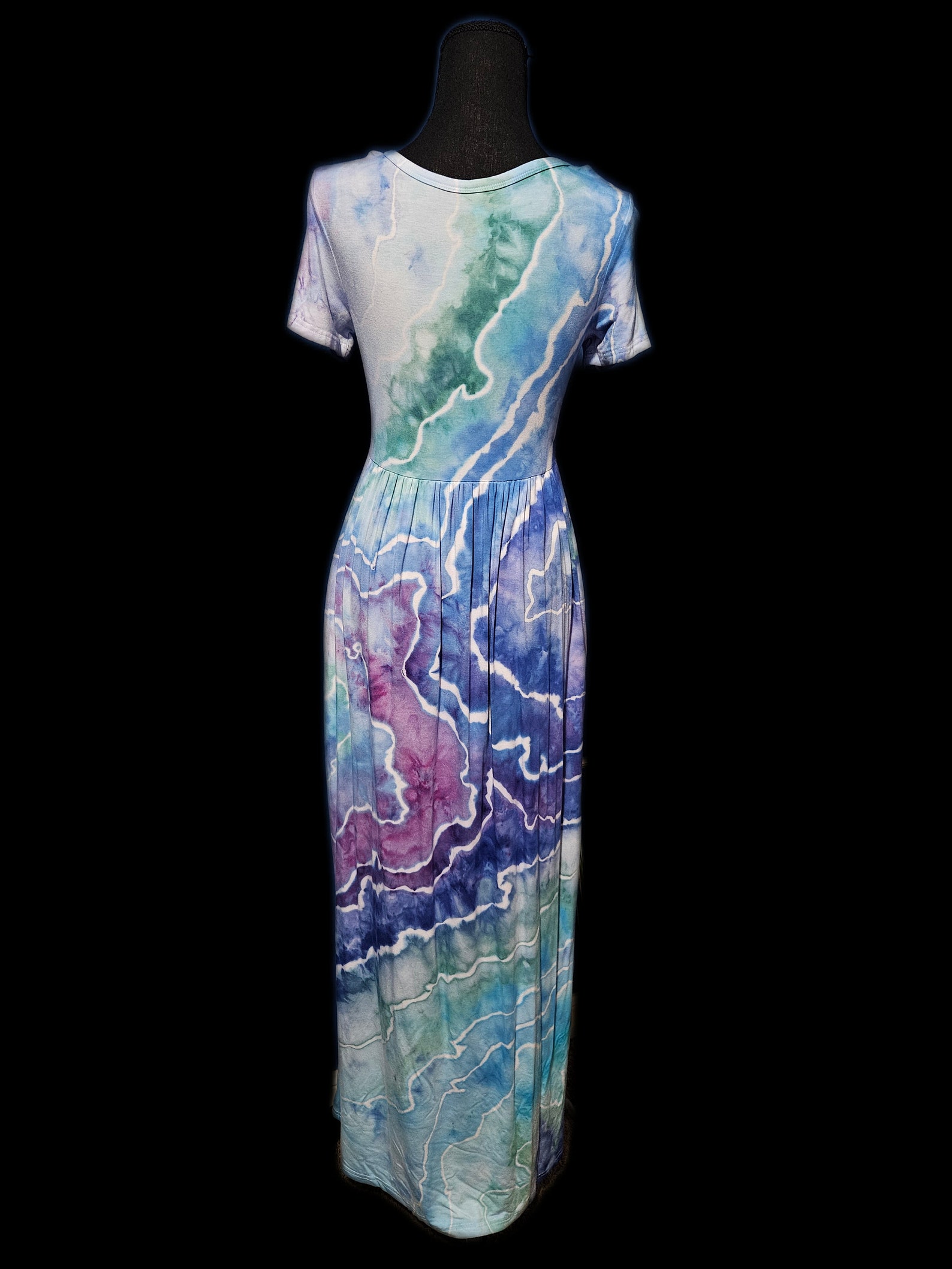 One Clothing Junior's Tie Dye MIDI Dress Blue Size XL