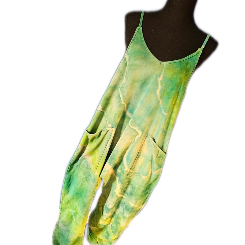 Tie Dye Lace-up Loungewear Jumpsuit Pit Striped Knit Rompers