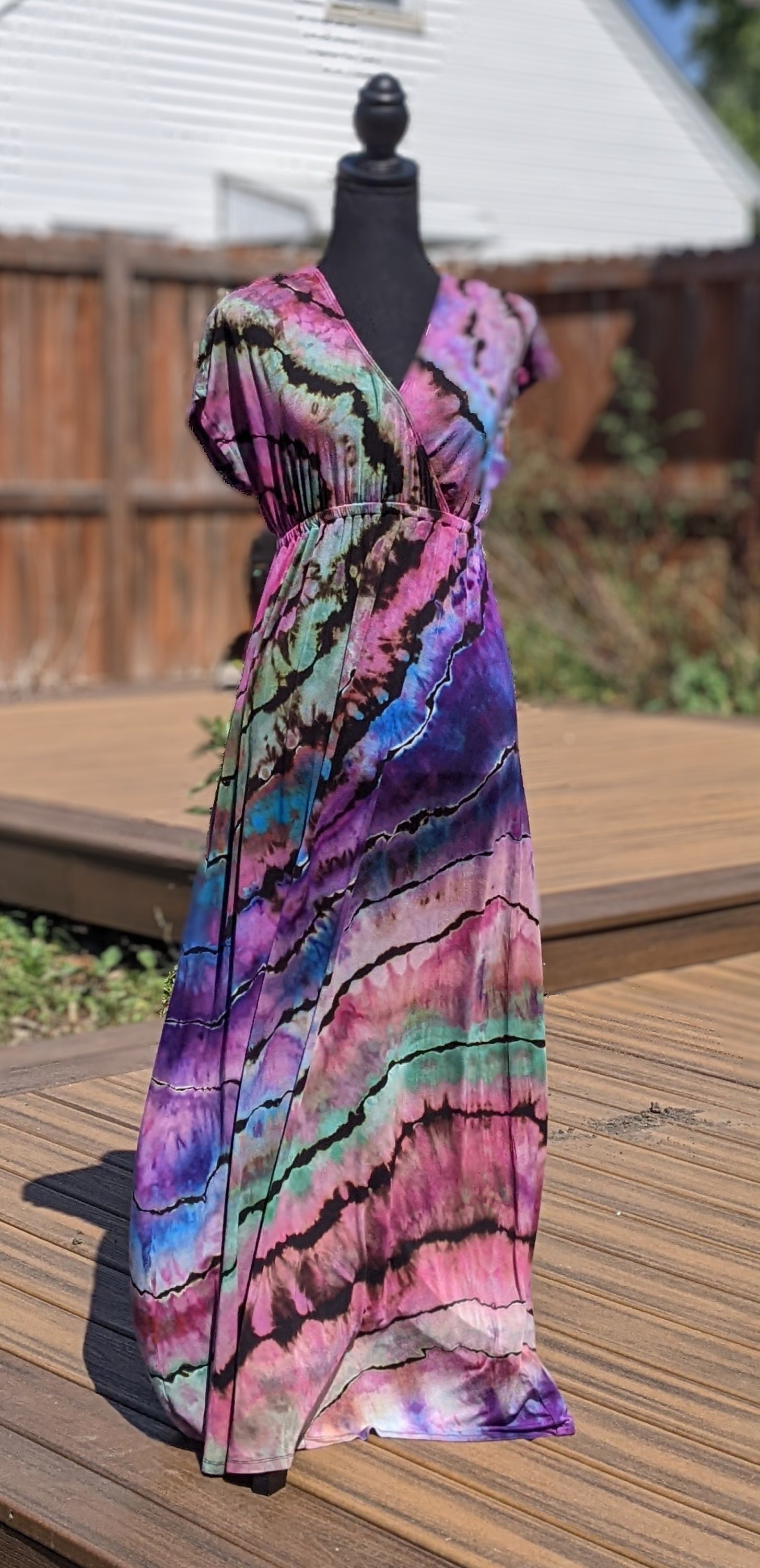 Tie dye long best sale dresses
