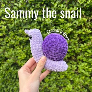 Crochet Sammy the snail pattern, crochet snail pattern, cute crochet pattern, insect crochet pattern, small crochet, market prep crochet
