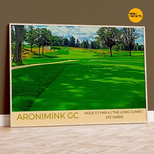 Framed Aronimink 11th Hole Print, Luxury Philadelphia Golf Decor, Donald Ross Art, Professional Gallery Frame, Pennsylvania Wall Art