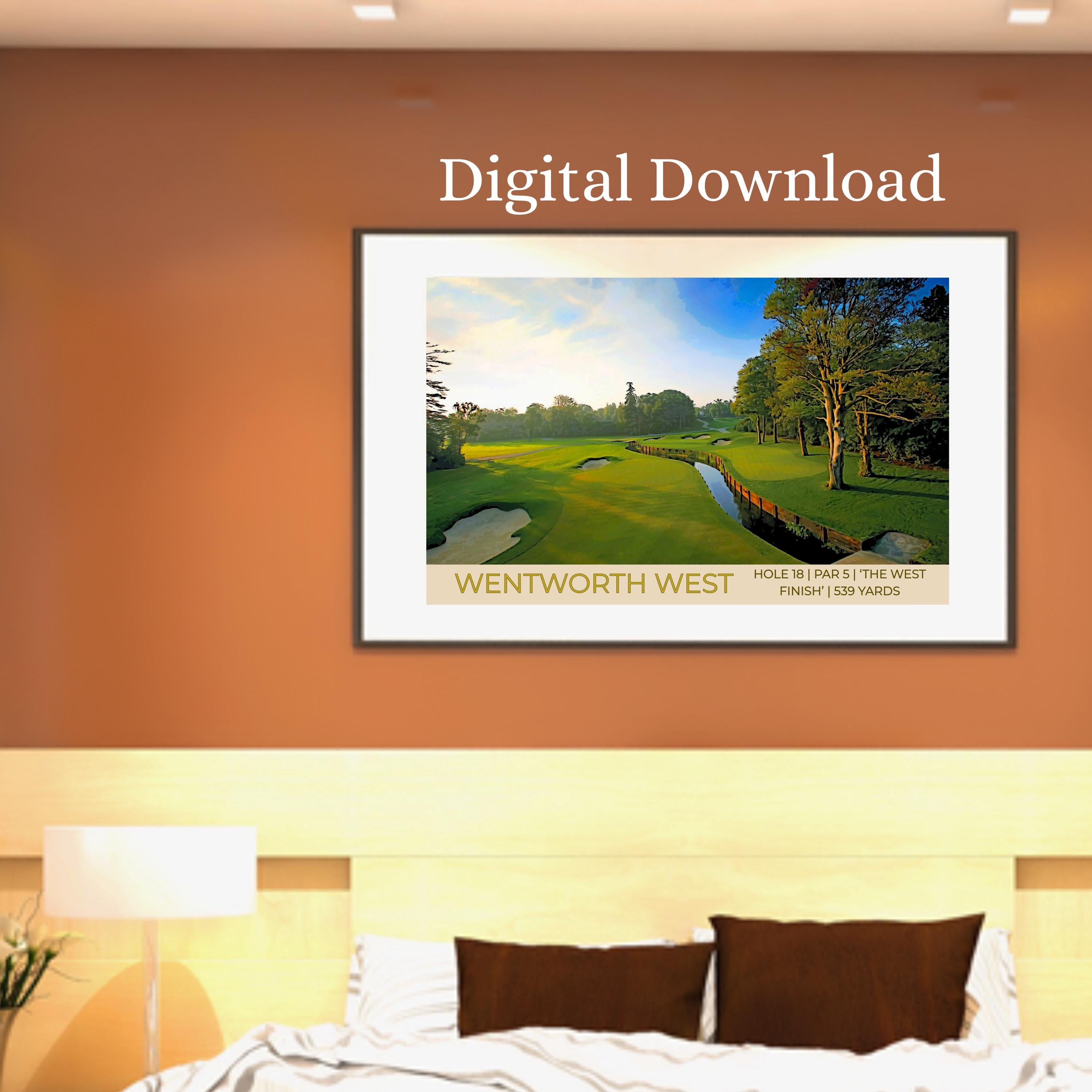 Wentworth Golf Art - Etsy UK