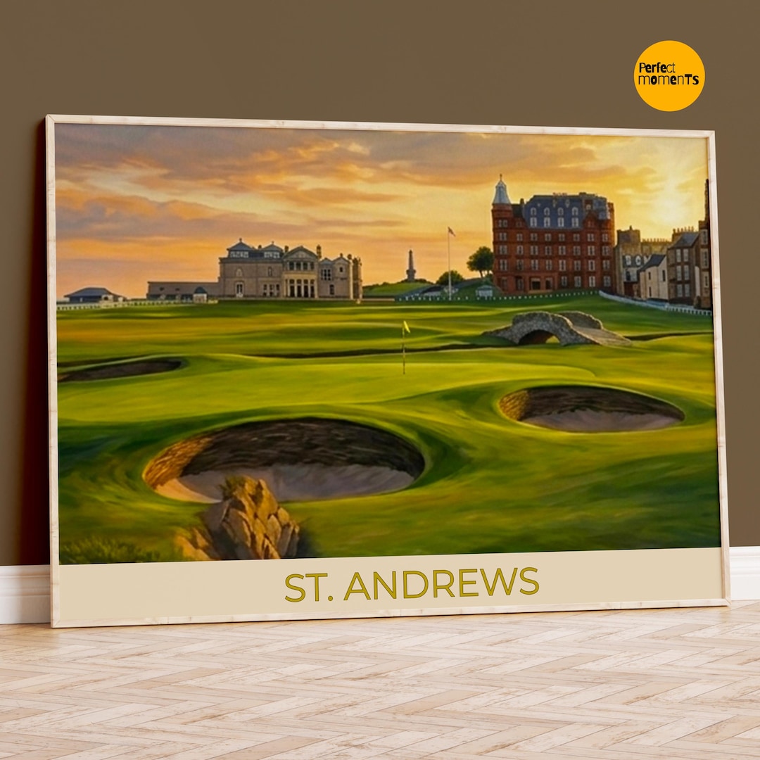 St Andrews Old Course 17th Hole Golf Print, the Road Hole Wall Art ...