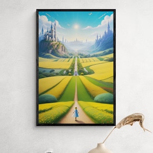 Alicia en el país de las maravillas: póster original, arte de la naturaleza, arte de un día soleado, decoración del hogar