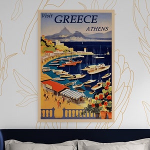 Athens, Greece Travel Poster Artwork