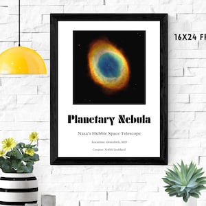 Planetary Nebula Poster | NASA Hubble Telescope Posters | Deep Space Image | Cosmic Wall Art | Space Print | Space Decoration