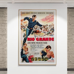 Rio Grande Movie Poster Art: John Wayne Western Decor