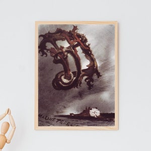 Marine Terrace with initials | Victor Hugo | Symbolic Figurative Artwork | Framed Art Recreation