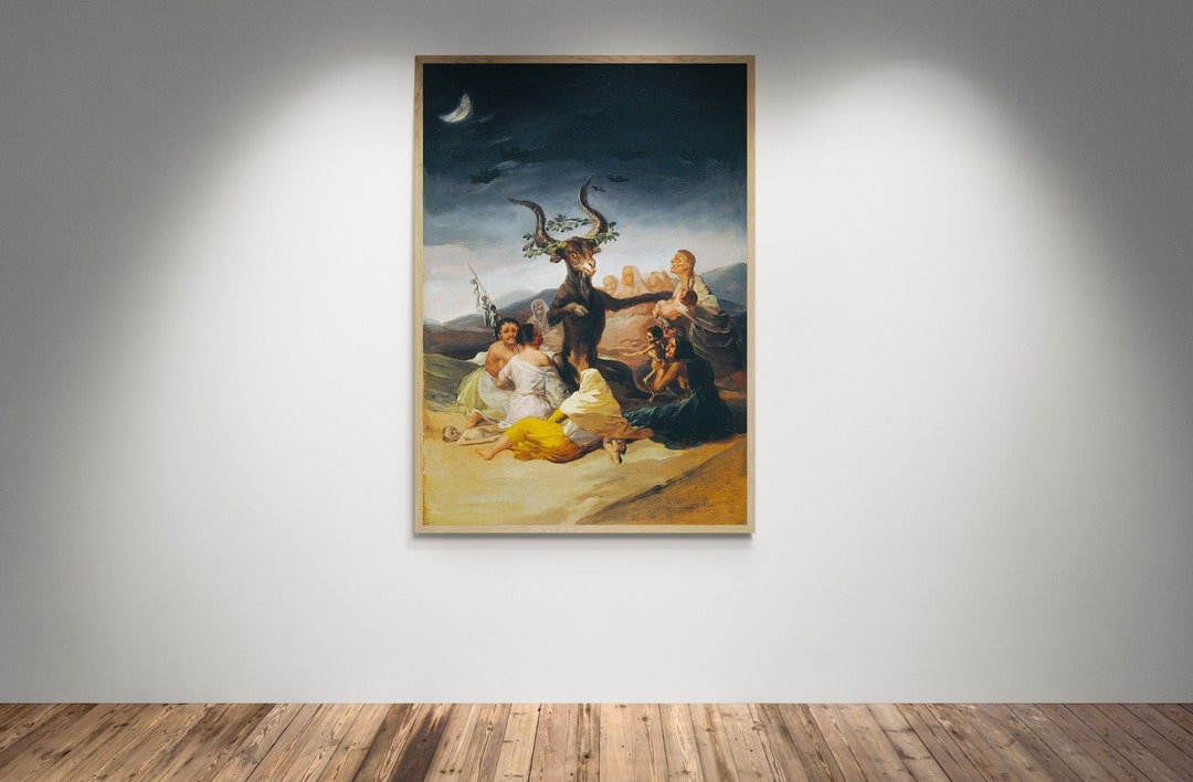 Witches Sabbath Framed Art Francisco Goya Masterpiece Large Decorative
