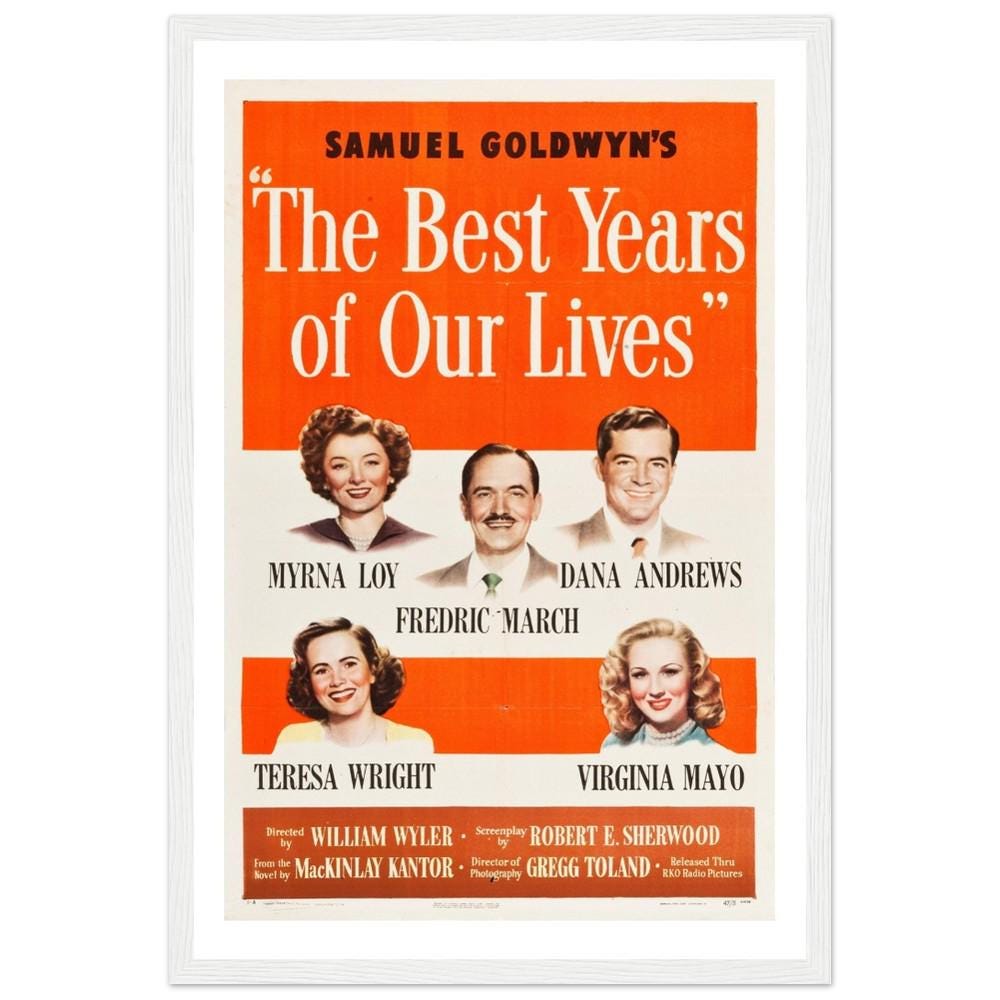 映画『我らが生涯最良の年』ポスター、額入りヴィンテージスタイル映画