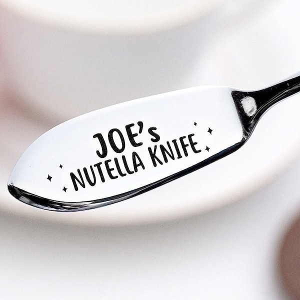 Nutella knife Gift for nutella lovers Gift for christmas Personalized gift for couples Fathers day gifts
